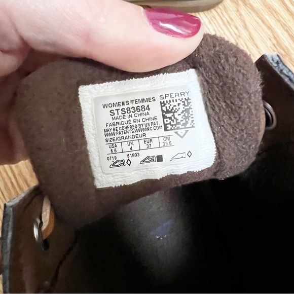 Sperry | Top-Sider  Saltwater Duck Boot Size 6.5 Dark Brown - Picture 8 of 9